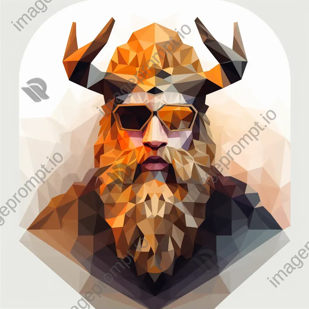 Low poly Viking in winter setting - Image 2