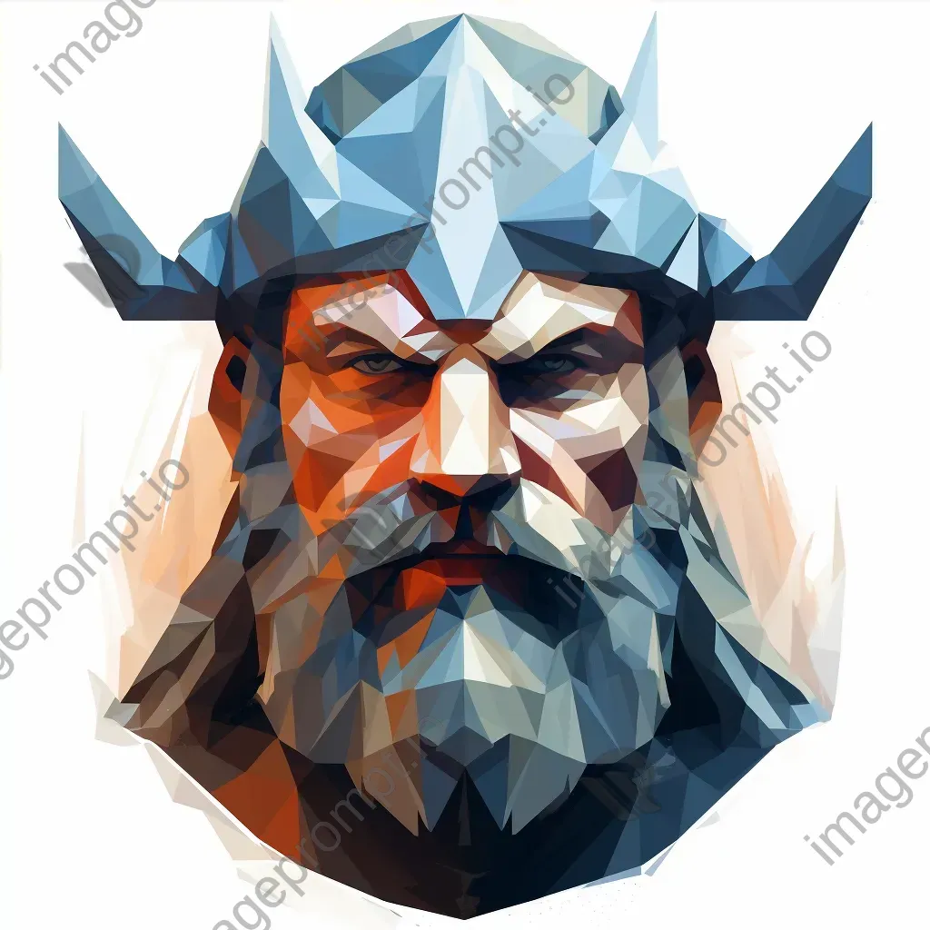 Low poly Viking in winter setting - Image 4