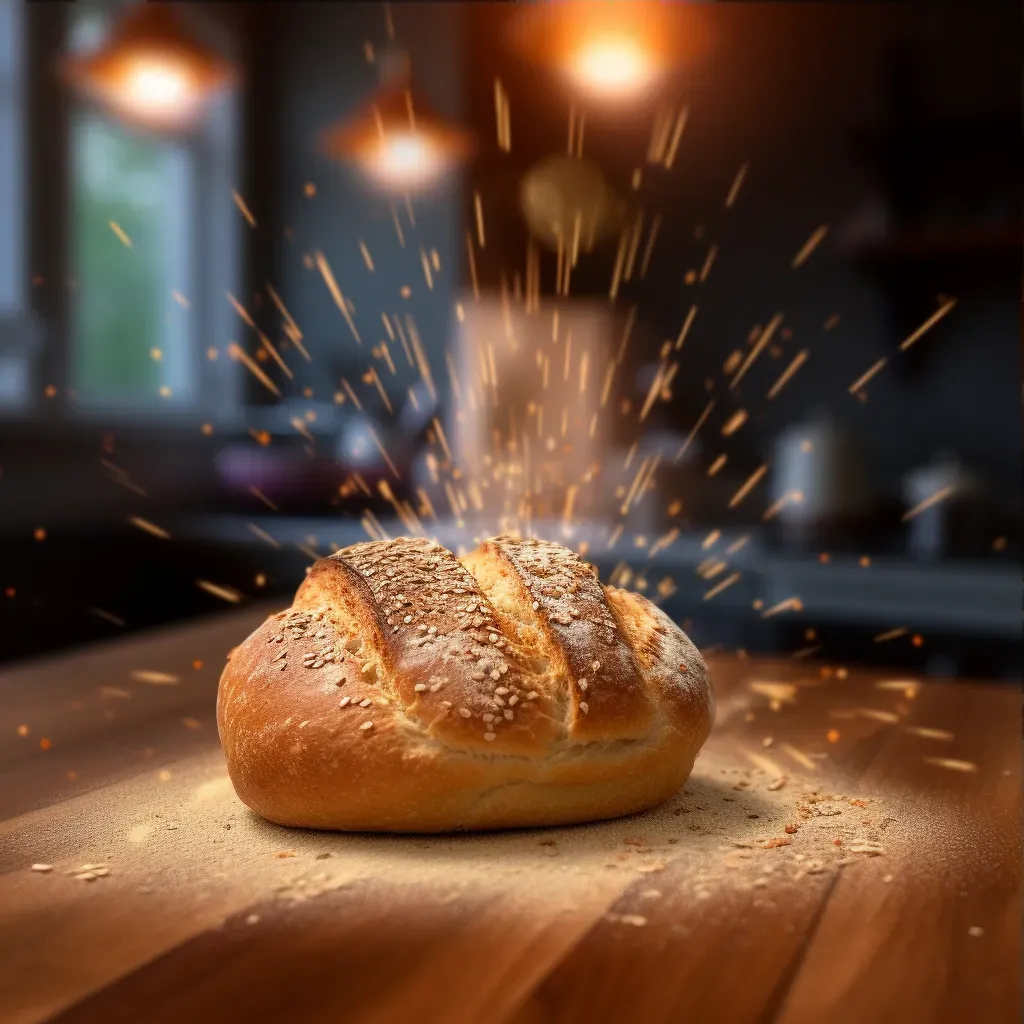 Freshly baked bread with seeds and steam, shot on Samsung Galaxy S20 Ultra - Image 3