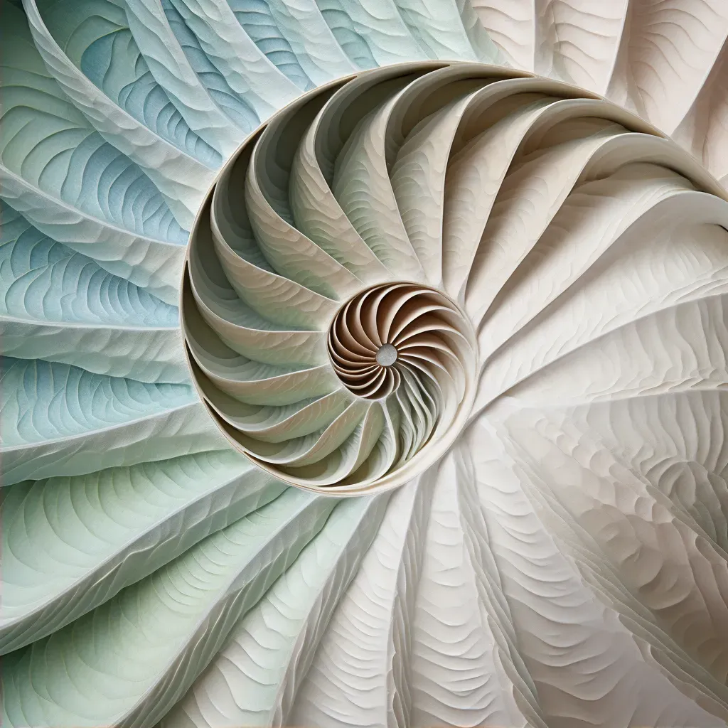 Spiral Seashell Texture Close-Up