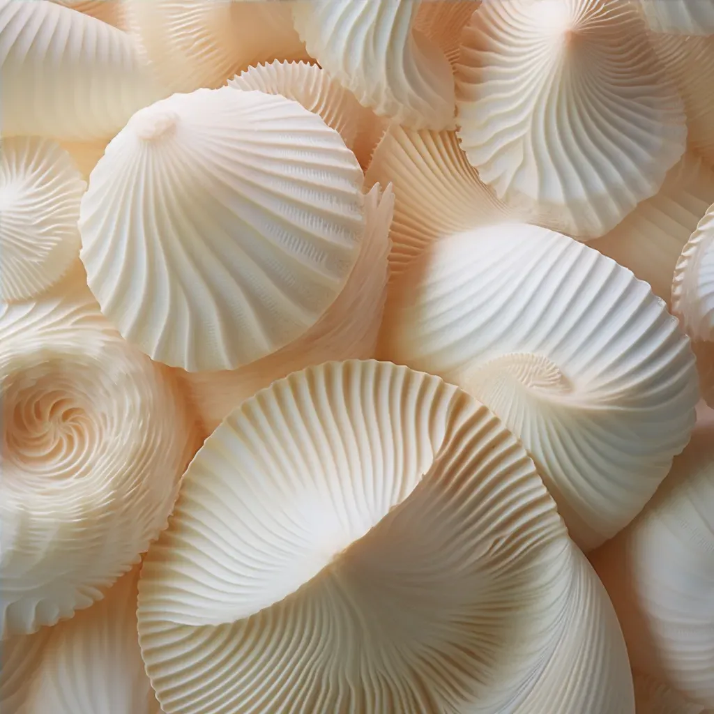 Close-up image of a spiral seashell texture with subtle color variations - Image 4