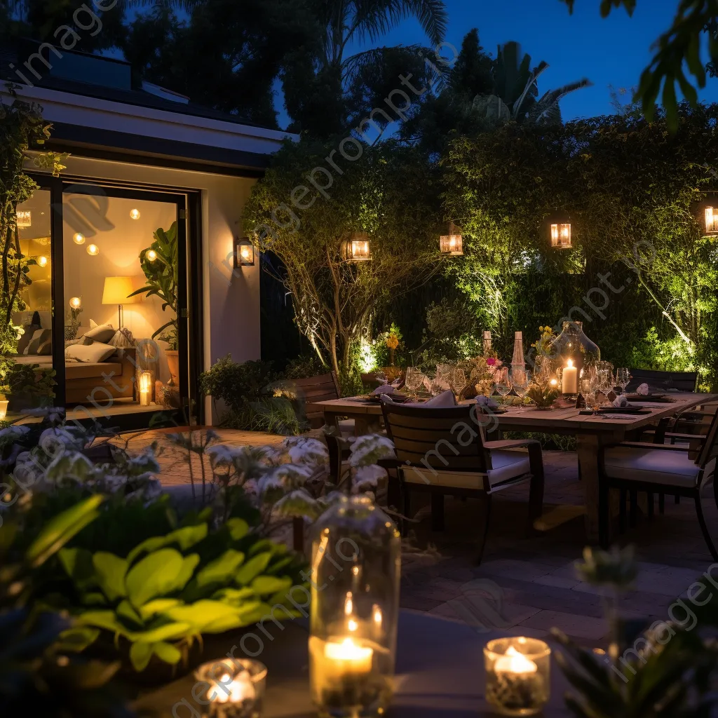 Outdoor patio with smart lighting for evening gatherings - Image 2