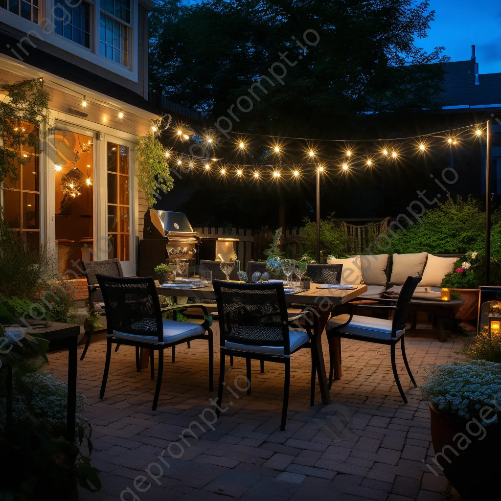 Outdoor patio with smart lighting for evening gatherings - Image 4