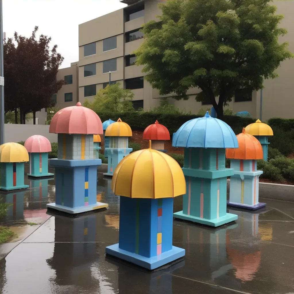 Rainwater harvesting sculptures promoting water conservation - Image 4