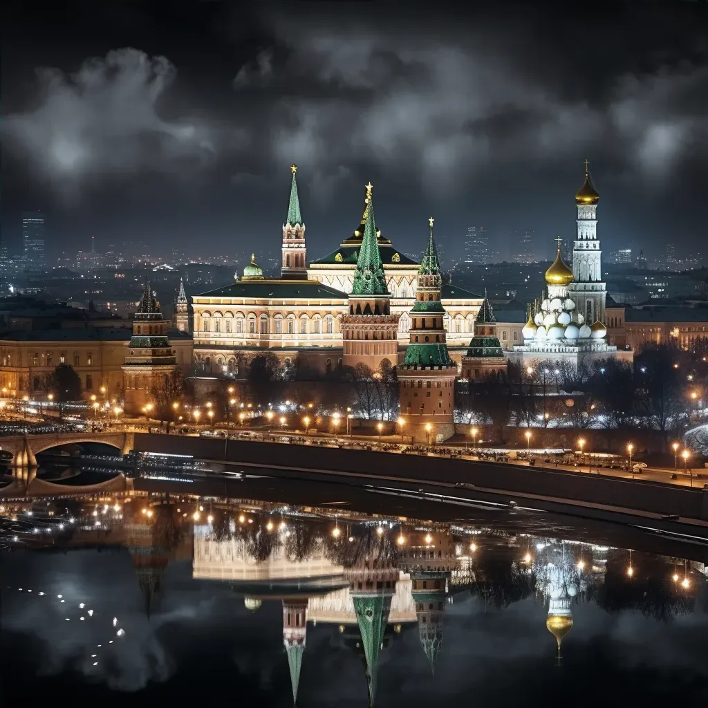 Moscow Kremlin night - Image 4