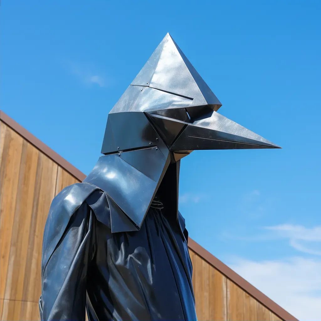 Image of an angular modern architectural structure under a clear blue sky - Image 2