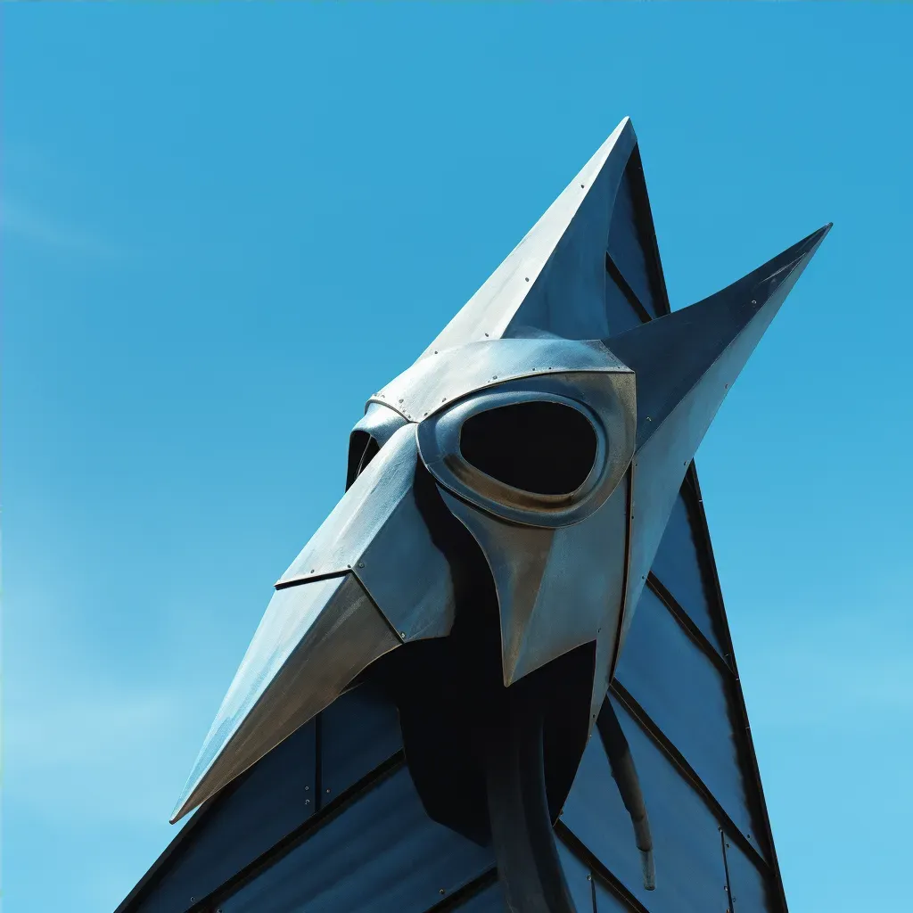 Image of an angular modern architectural structure under a clear blue sky - Image 4