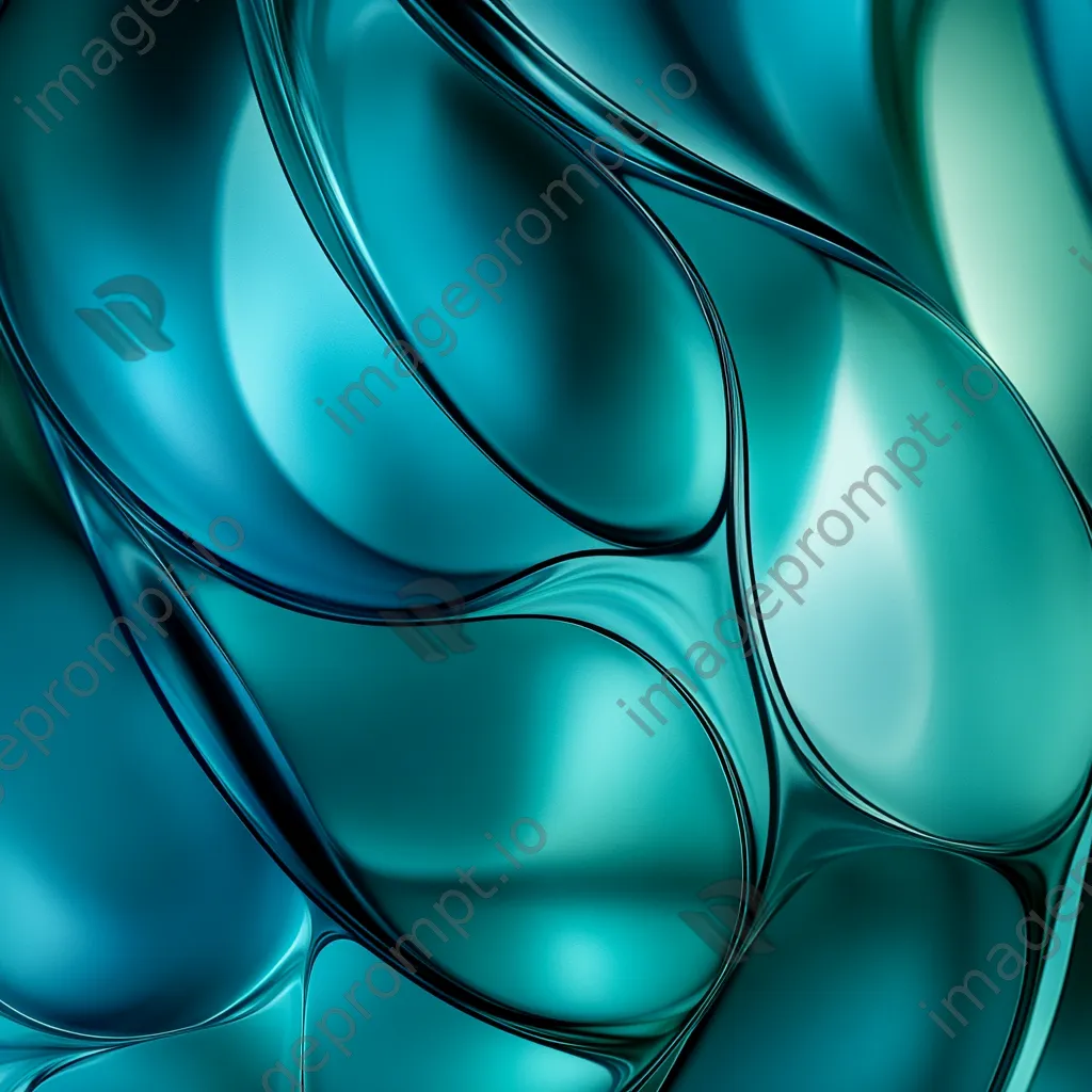 Teal and sapphire gradient with oval bokeh - Image 4