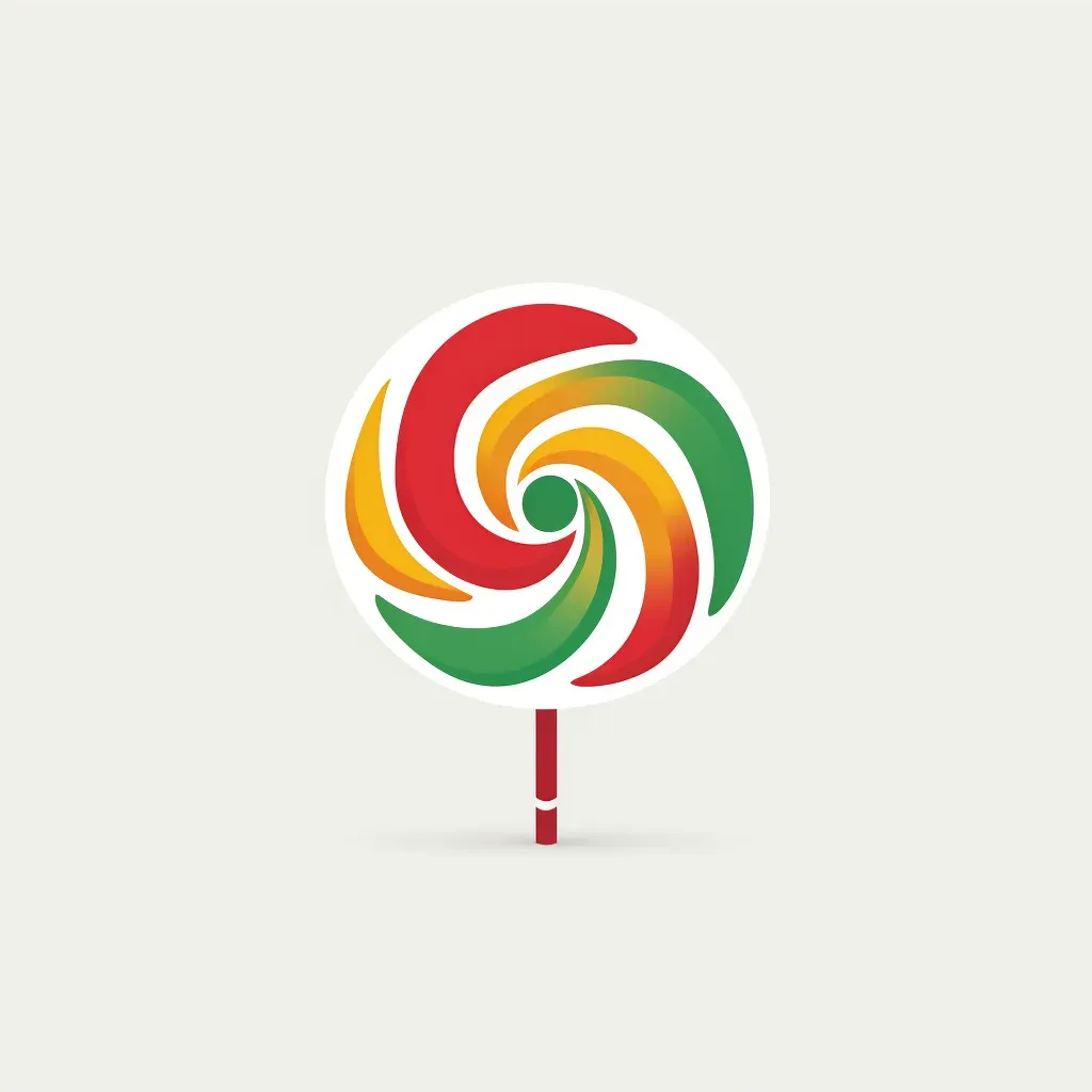 Whimsical candy apple logo in red and green - Image 3