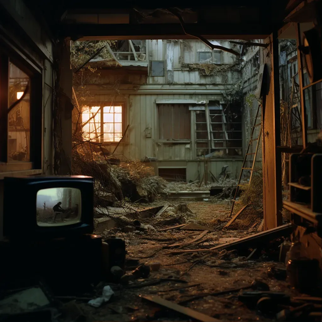 Abandoned house viewed as lively home through camera lens - Image 1