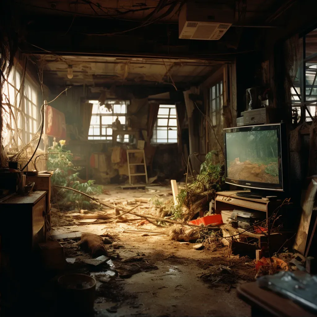 Abandoned house viewed as lively home through camera lens - Image 2