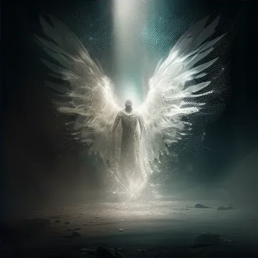 Ethereal wings emerging from human figure symbolizing spiritual awakening - Image 4