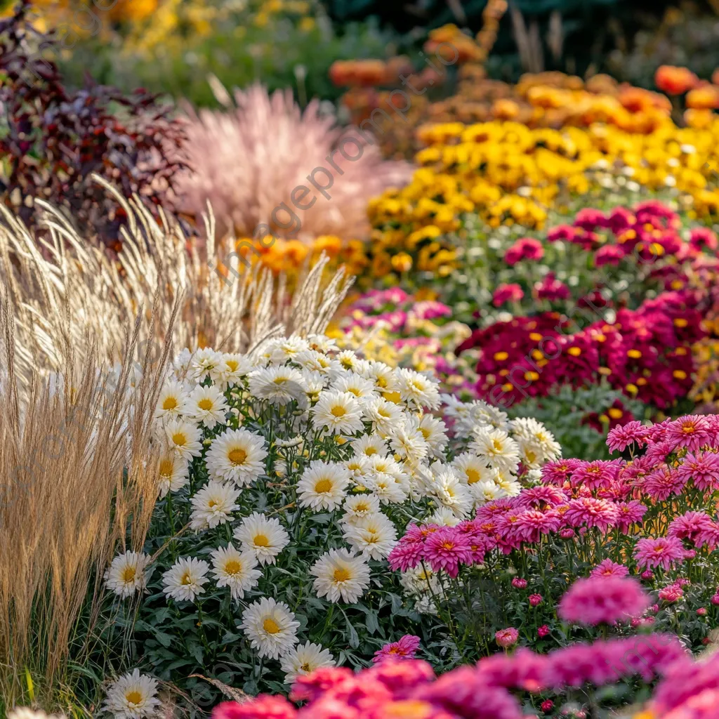 Chrysanthemums in a colorful garden setting. - Image 3