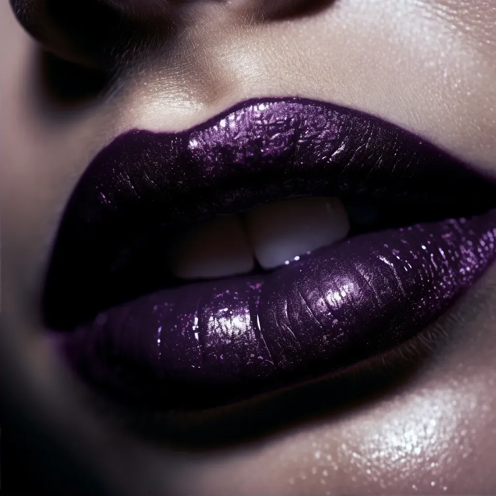 detailed gothic lip makeup - Image 2