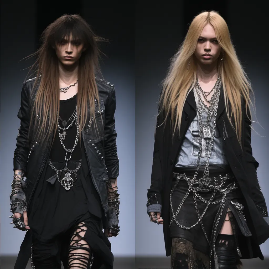 Rock-inspired fashion runway scene - Image 2