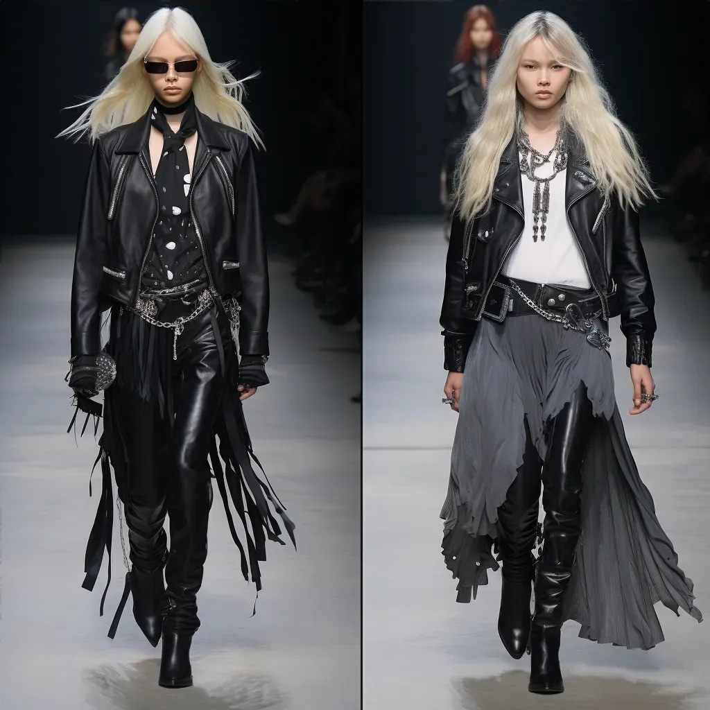 Rock-inspired fashion runway scene - Image 4