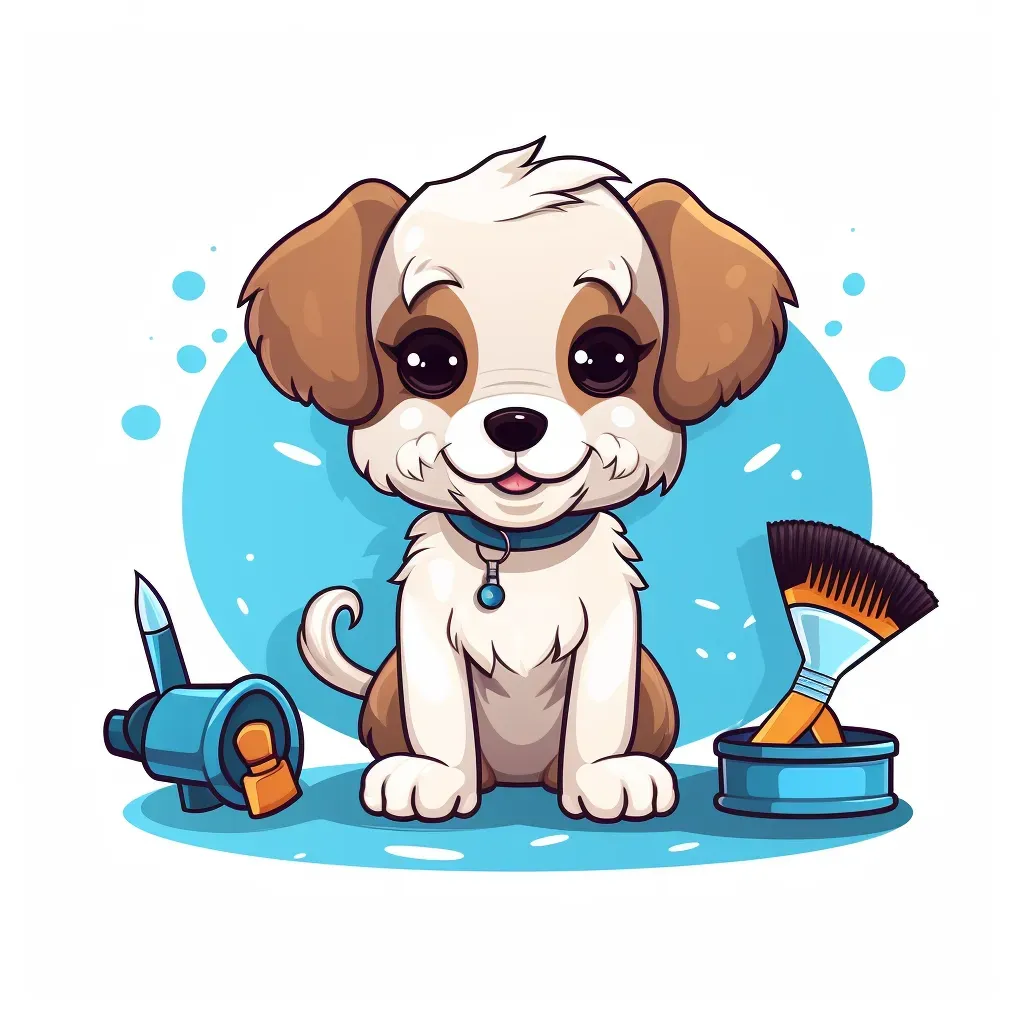 Cute puppy pet grooming service logo on a white background - Image 4