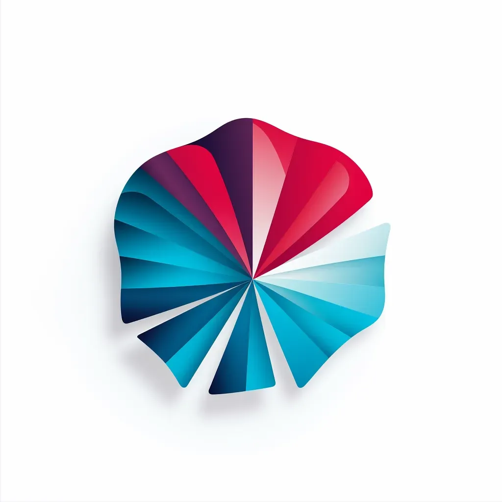 Abstract financial risk management logo with blue and red colors on a white background - Image 2