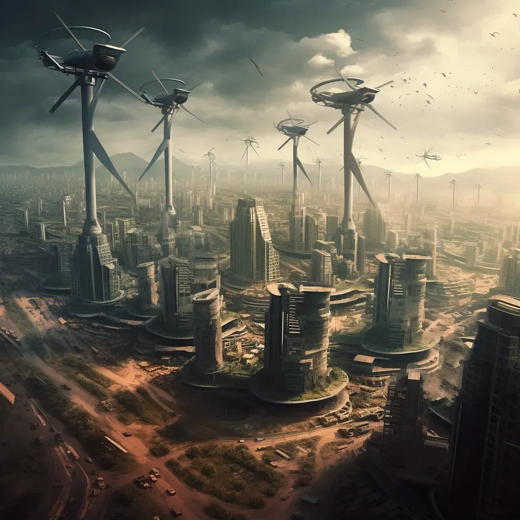 Futuristic city powered by renewable energy sources - Image 1