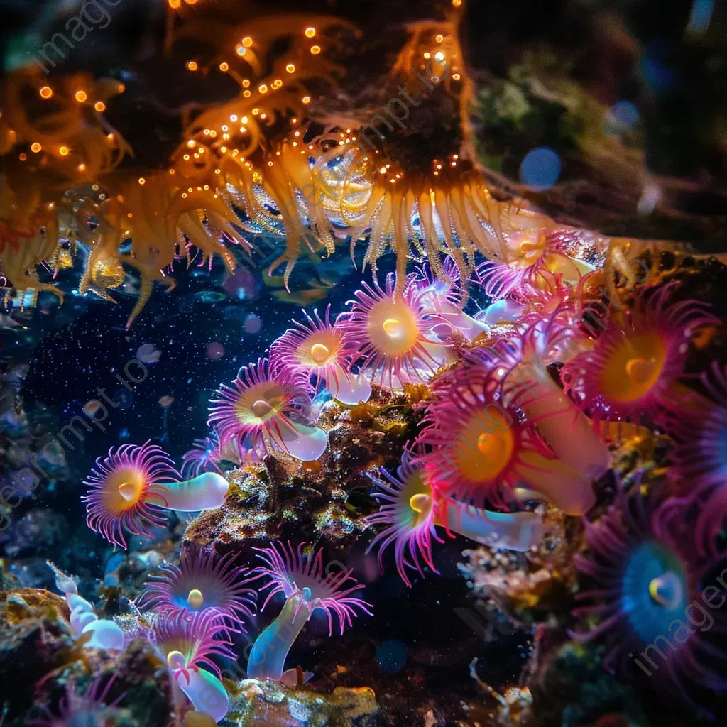 Underwater cave with sea anemones and seahorses - Image 4