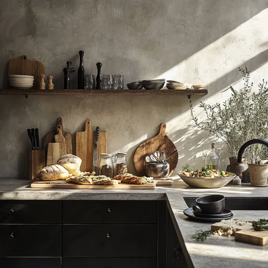 Warm and minimalist Scandinavian kitchen preparing a traditional Nordic Smörgåsbord - Image 4