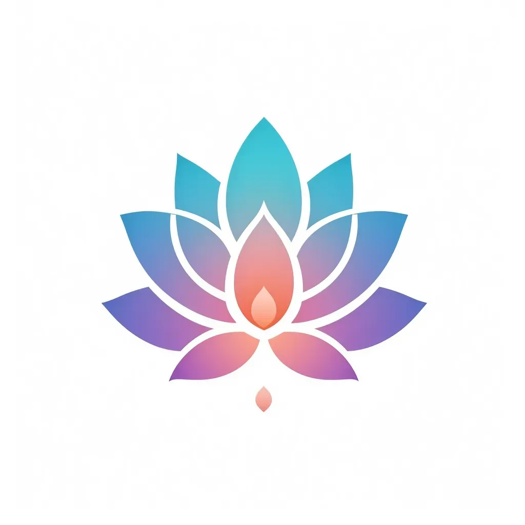 Yoga studio logo with peaceful lotus flower in flat style - Image 2