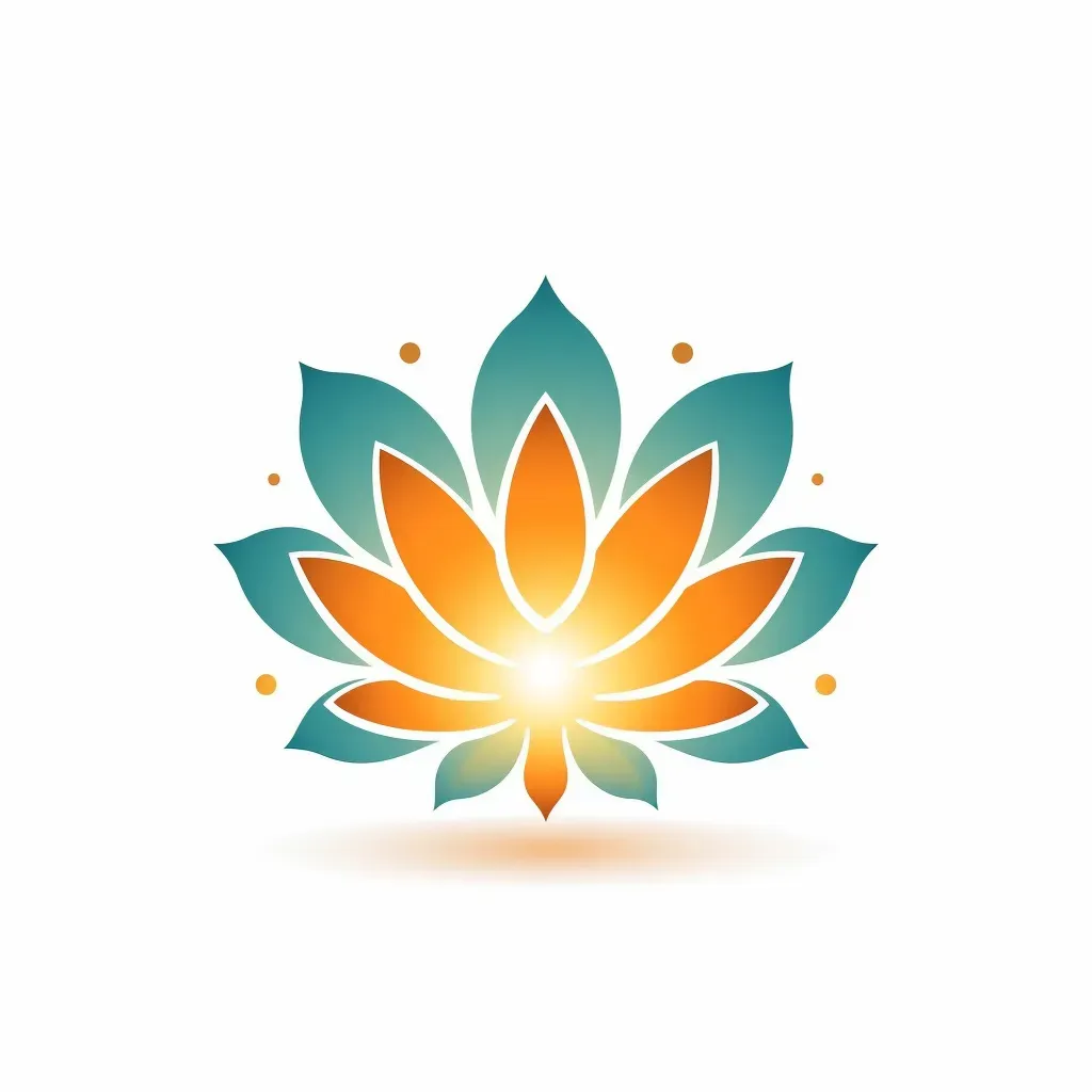 Yoga studio logo with peaceful lotus flower in flat style - Image 3