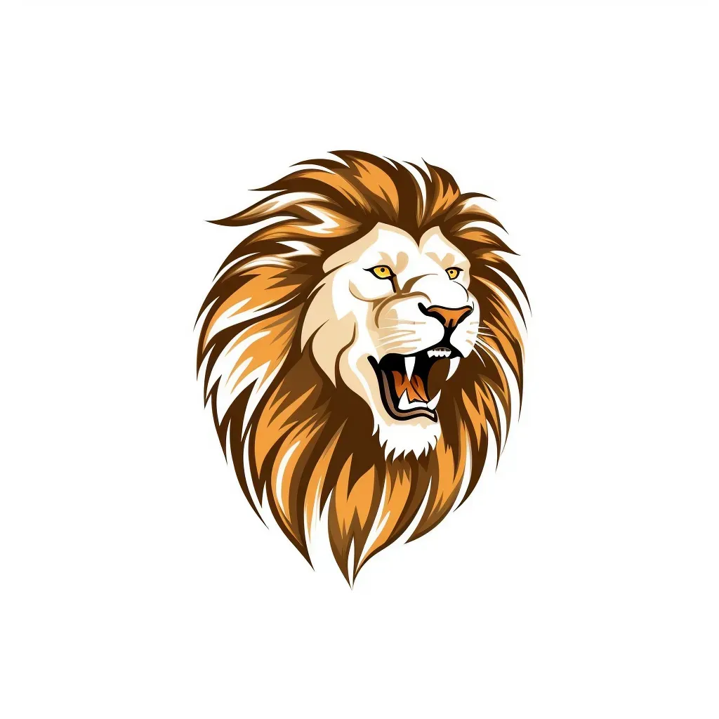 Golden roaring lion emblem logo - Image 3