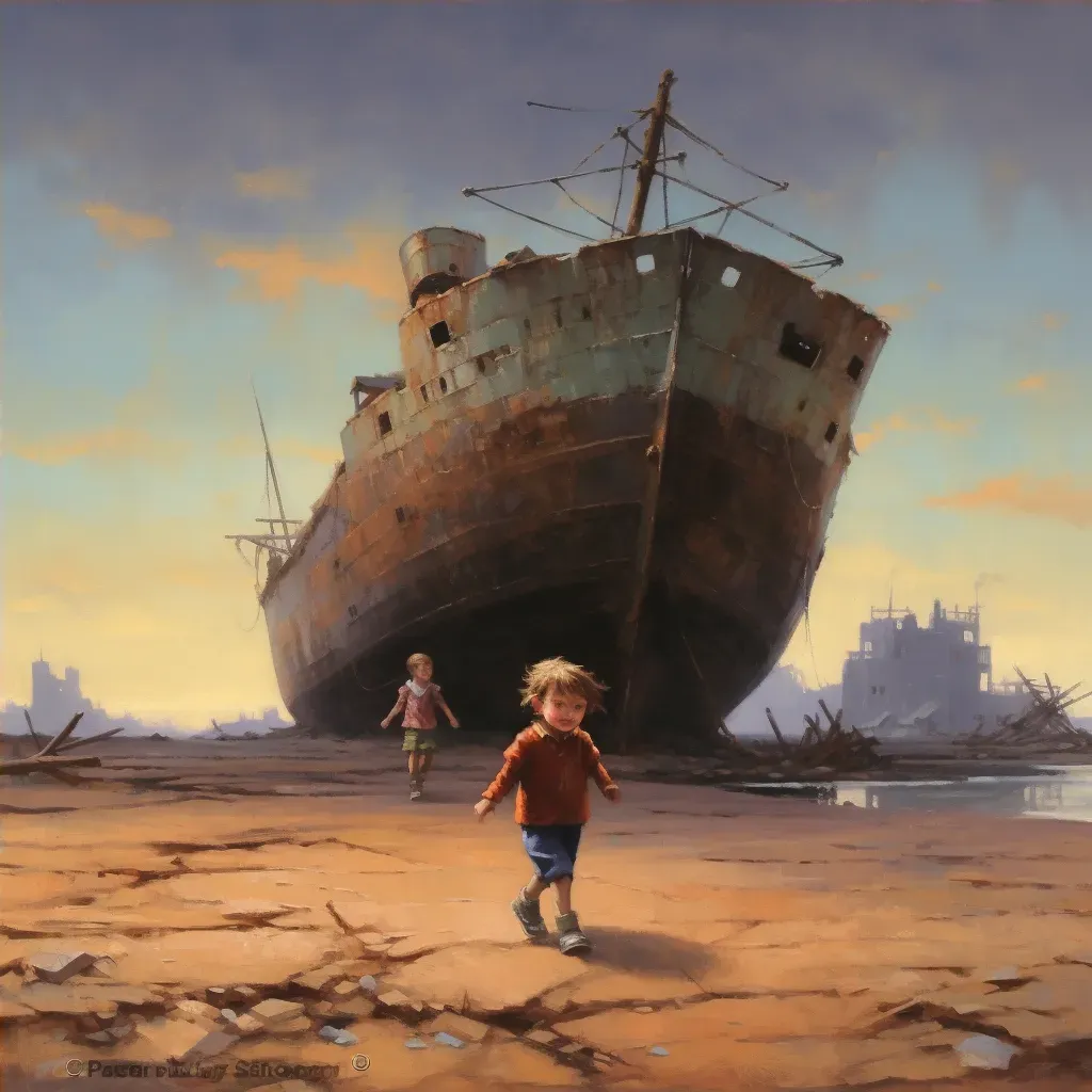 Ship breaking free from moorings and setting sail on a bright morning - Image 4