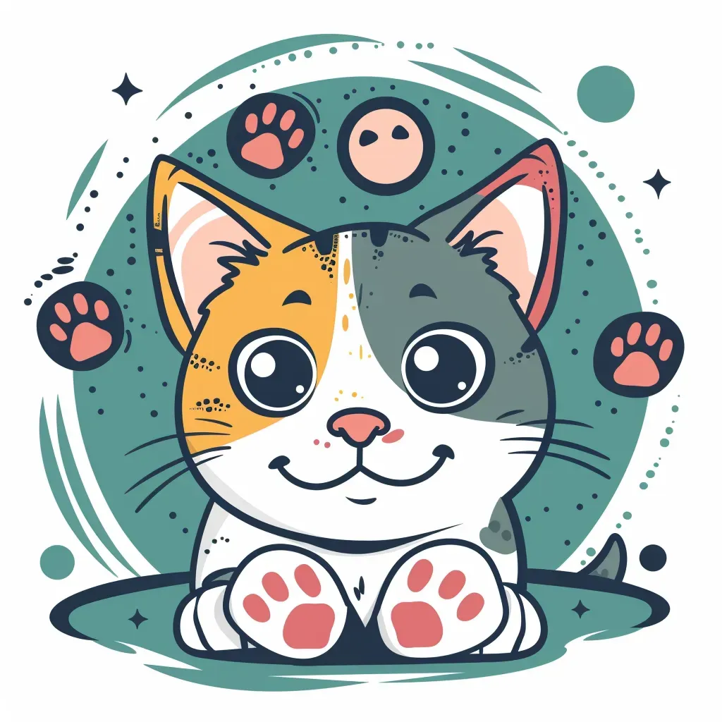 Pet cafe logo with cute pet illustrations - Image 1