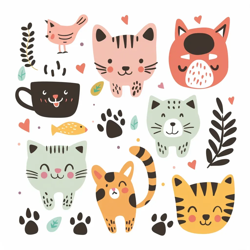 Pet cafe logo with cute pet illustrations - Image 2