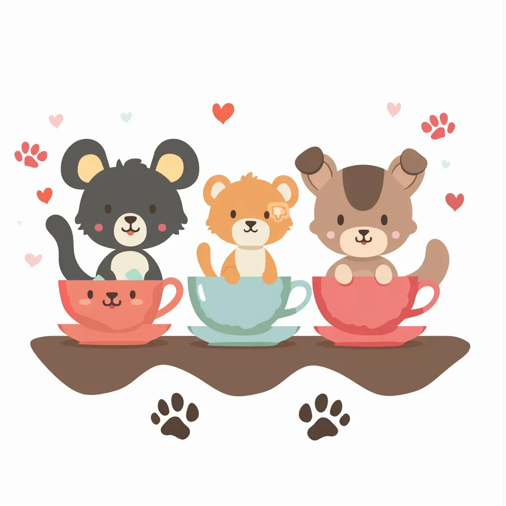 Pet cafe logo with cute pet illustrations - Image 3