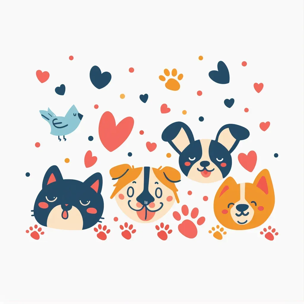 Pet cafe logo with cute pet illustrations - Image 4