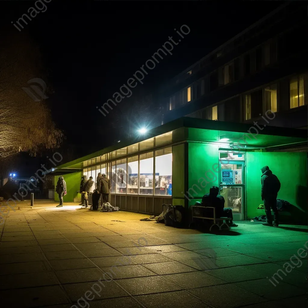 Homeless Shelter at Night - Image 3