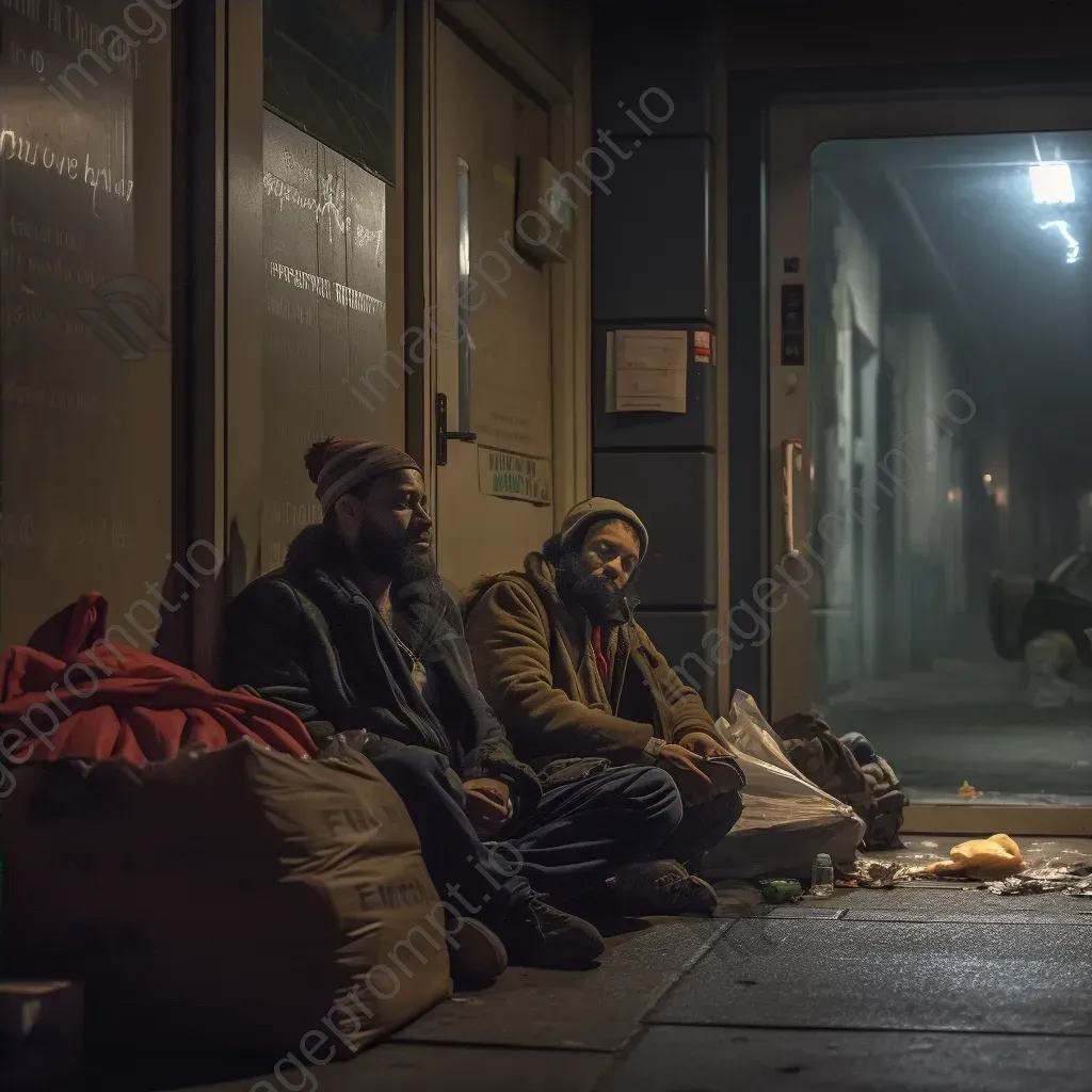 Homeless Shelter at Night - Image 4