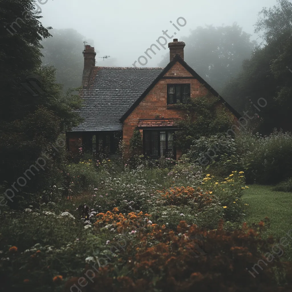 Cottage surrounded by fog and gardens - Image 4