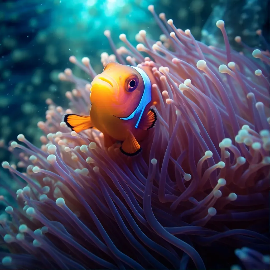 clownfish in sea anemone - Image 1