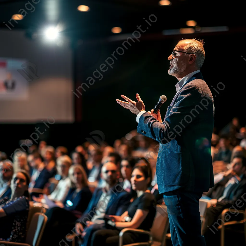 CEO delivering a keynote address in a corporate setting - Image 4