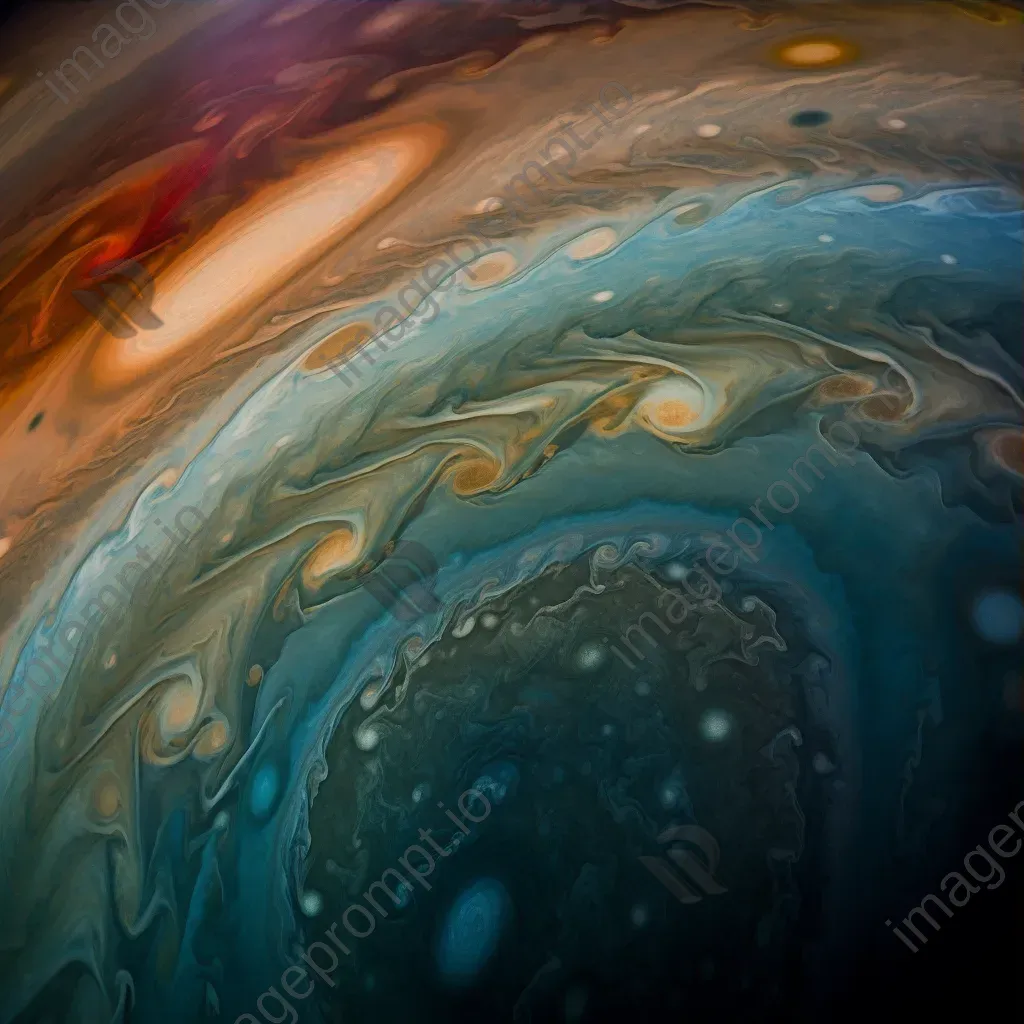 Multi-colored gas giant with swirling clouds and vibrant hues - Image 3