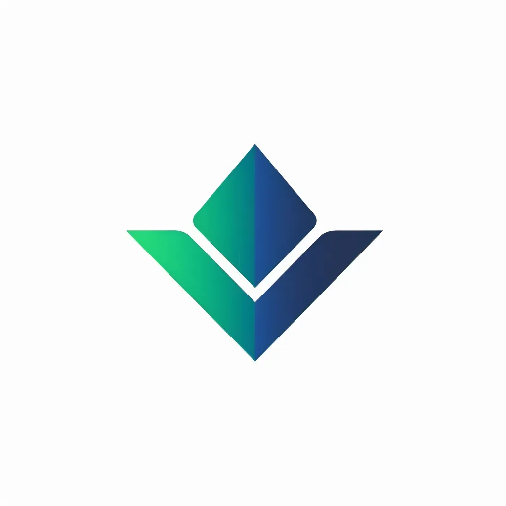 Sleek and modern logo for a fintech startup with an upward arrow icon in blue and green - Image 1