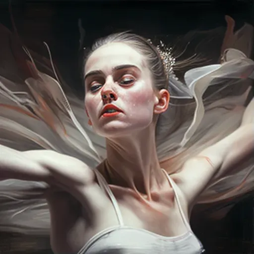 Intense ballet dancer portrait - Image 1