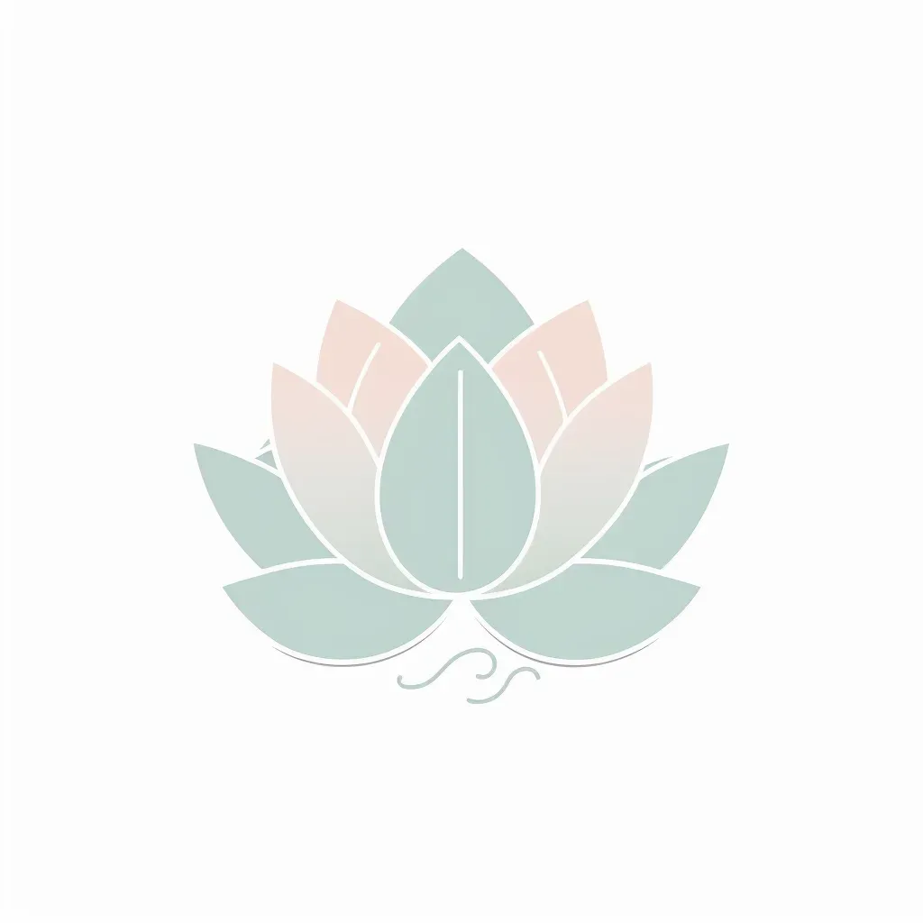 Pastel Yoga Studio Logo with lotus flower in calming pastel shades - Image 3