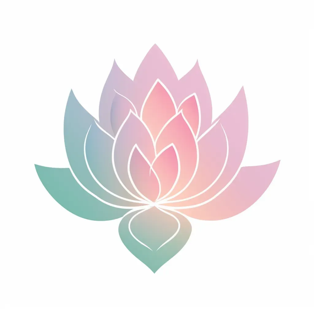 Pastel Yoga Studio Logo with lotus flower in calming pastel shades - Image 4