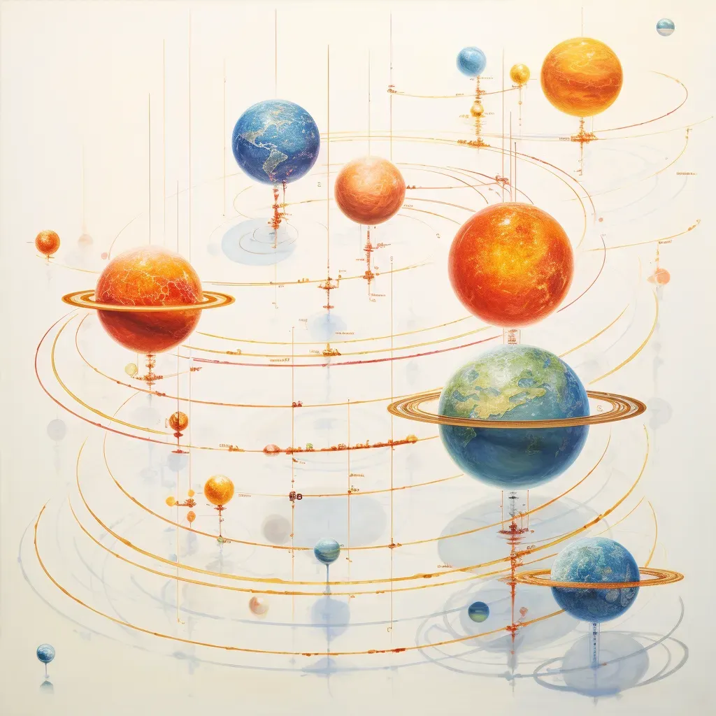 Illustration of planetary orbits in the solar system - Image 4