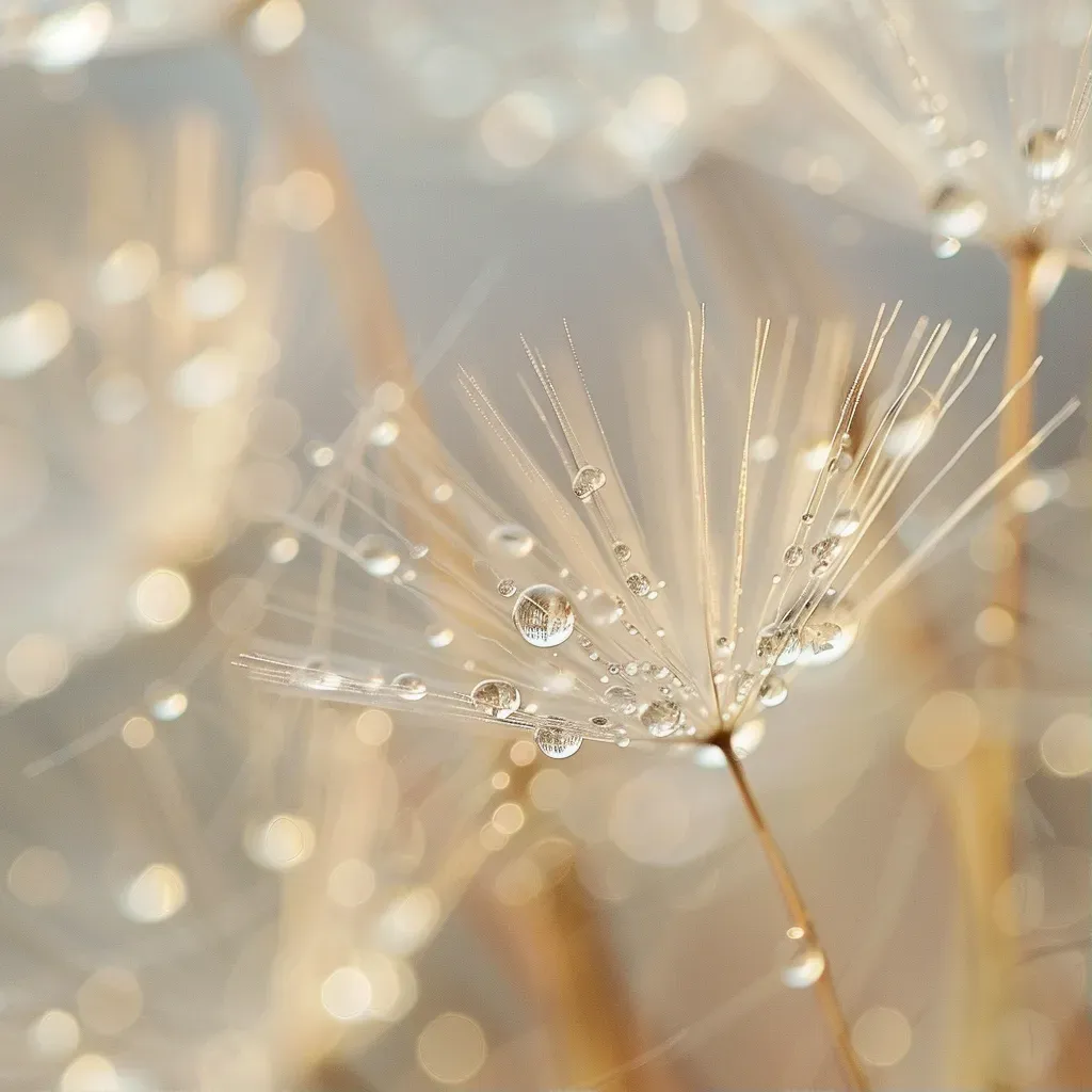 Droplets on Dandelions