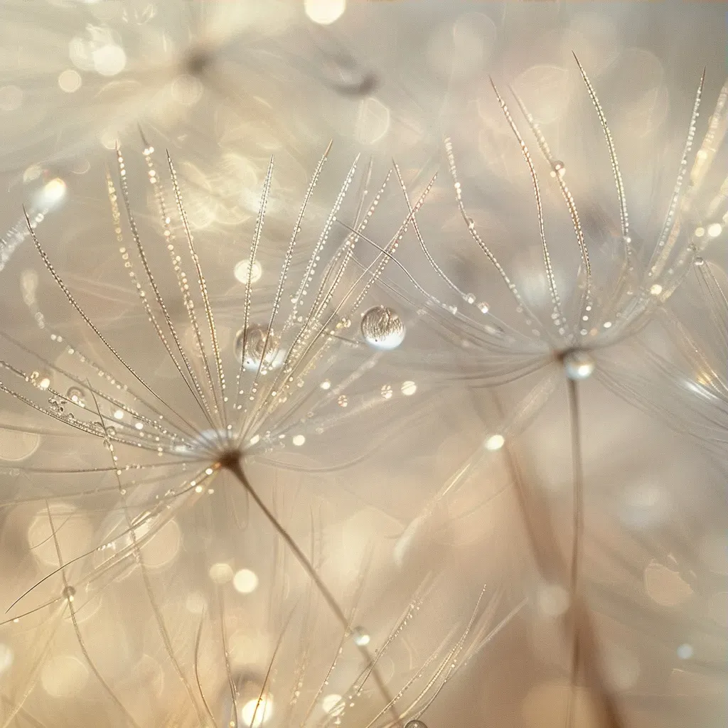 water droplets on dandelion - Image 3