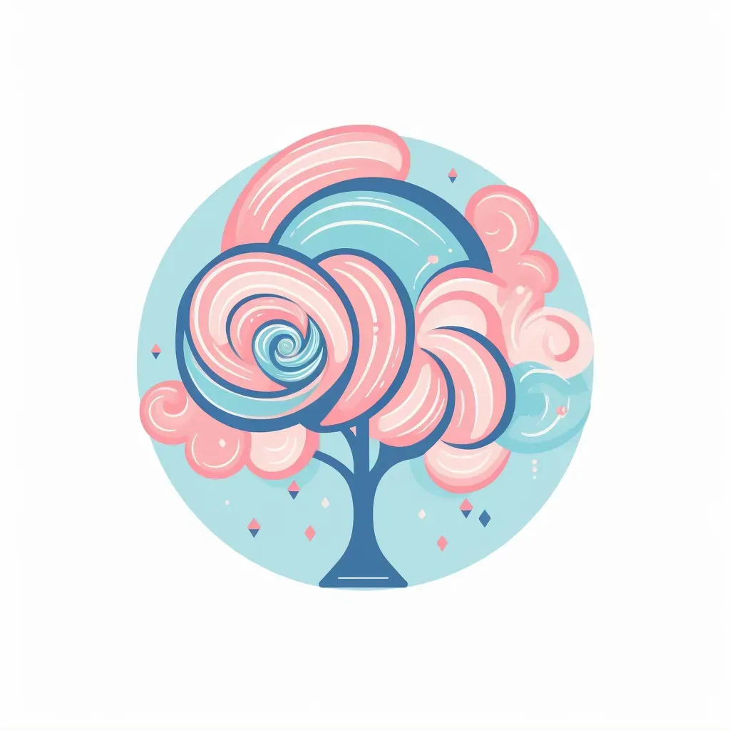 Playful and whimsical logo design with cotton candy icon - Image 2