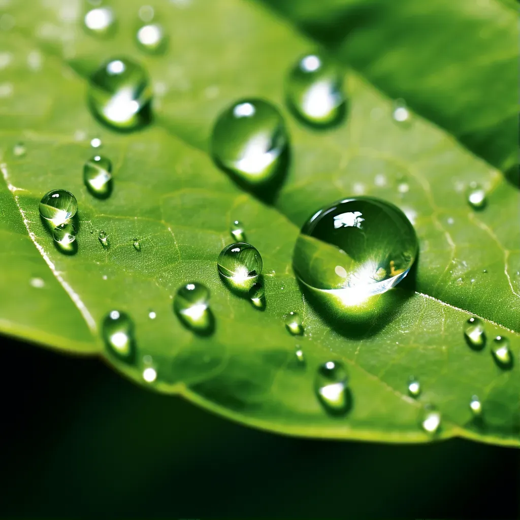 water droplet on green leaf - Image 1