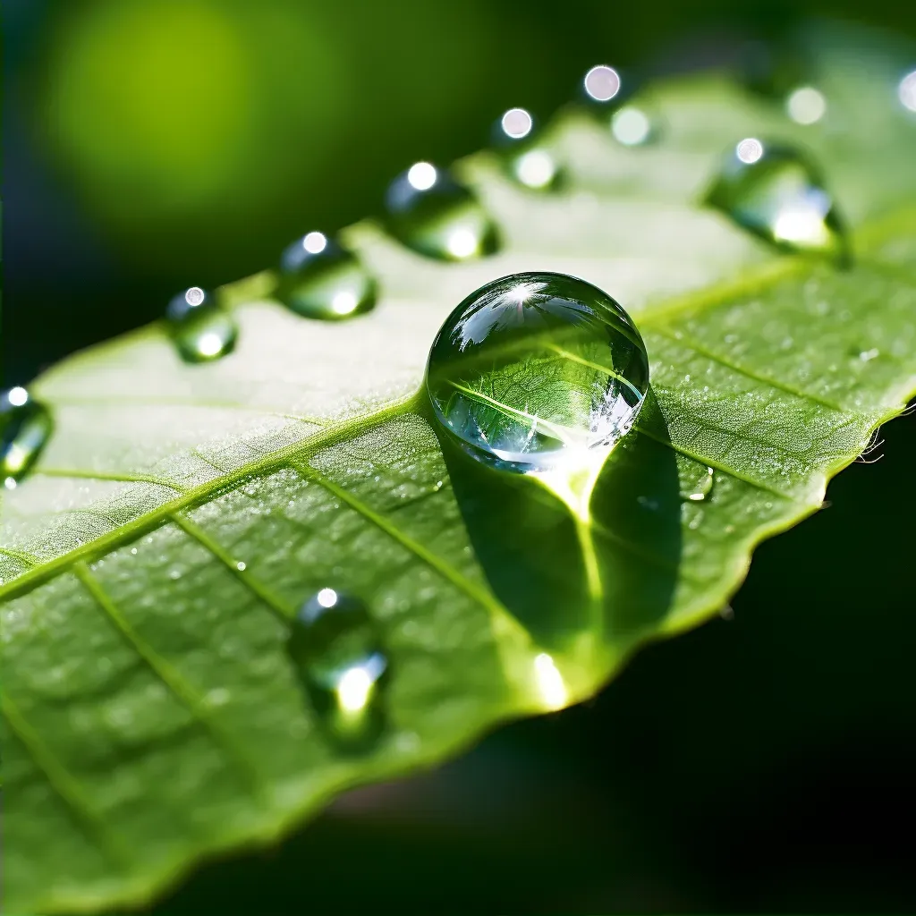 water droplet on green leaf - Image 2