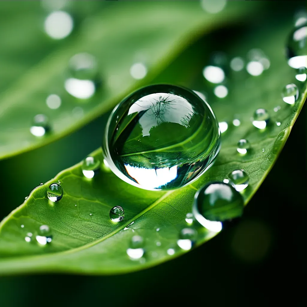 water droplet on green leaf - Image 3